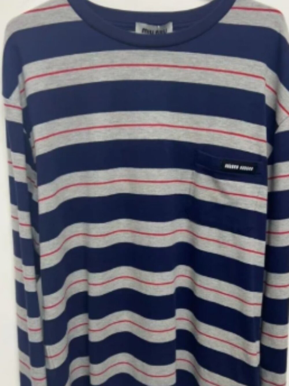 MIU MIU Women's Striped Long Sleeve T-Shirt
